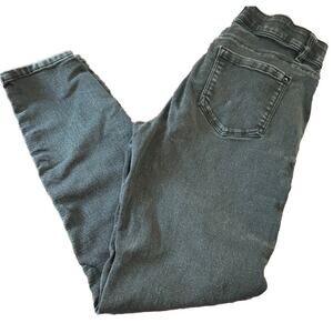 Curve Appeal Jeans Women's 4/27 Black Skinny Elastic Waistband Stretch READ